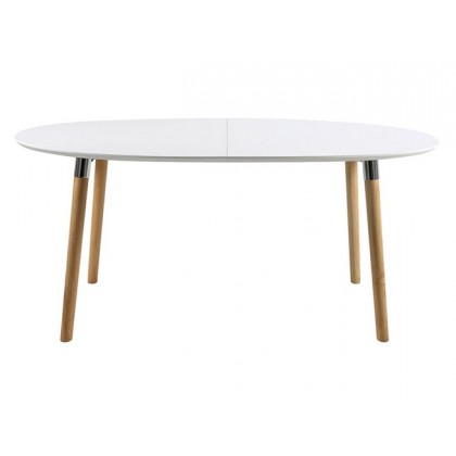 Jídelní rozkládací stůl BECKY 21169 A 75x100x170 cm MDF kaučukovník kov Jídelní rozkládací stůl BECKY 21169 A 75x100x170 cm MDF kaučukovník kov