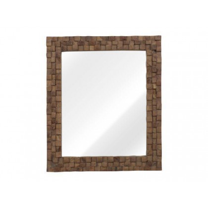 Zrcadlo ABADI FLUR 21376A 76x63x5 cm dřevo mango masiv