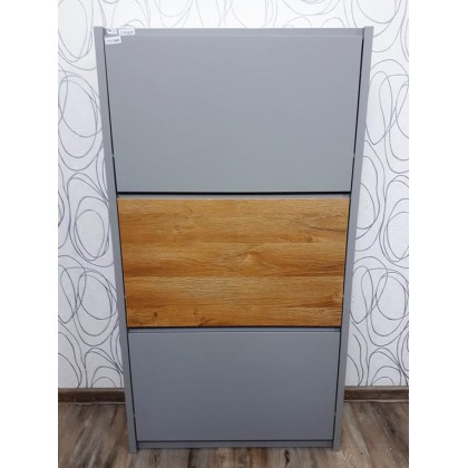Botník předsíňový SANZA II 21438 A 123x68x25 cm MDF dřevolaminát dekor dub barva šedivá