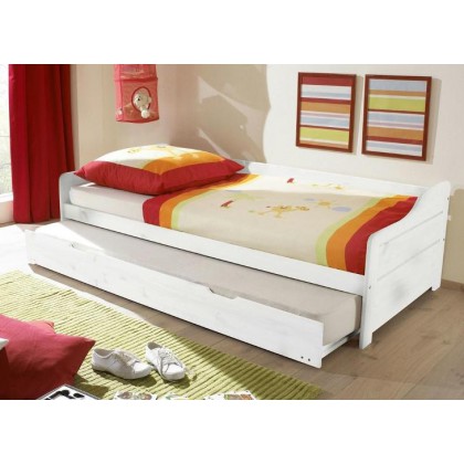 Postel BADER 22869A 97x204x60 cm barvené dřevo borovice Postel BADER 22869A 97x204x60 cm barvené dřevo borovice
