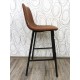 Barová židle 23681A 103x42x50 cm imitace kůže kov