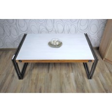Konferenční stolek 11234A 41x110x70 barvené teakové dřevo kov