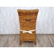 Jídelní židle CARACAS LATIFA CUBU 15958A 105x45x67 cm ratan teak textilie