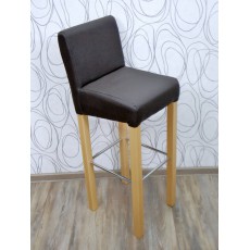 Barová židle 16400A 108x38x47 cm dřevo imitace kůže
