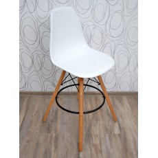 Barová židle stolička ALESSIO 16953A 108x47x54 cm plast bukové dřevo