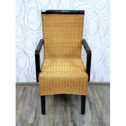 Jídelní židle s područkami ROMA II 19287A 97x52x56 cm dřevo pinie ratan