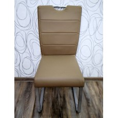 Čalouněná židle 19331A 98x38x54 cm imitace kůže kov